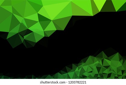 Light Green vector hexagon mosaic cover. Colorful abstract illustration with gradient. Brand new style for your business design.