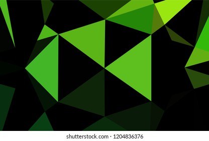 Light Green vector hexagon mosaic template. A completely new color illustration in a vague style. Brand new design for your business.