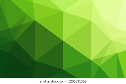 Light Green vector hexagon mosaic texture. Modern geometrical abstract illustration with gradient. A completely new template for your business design.