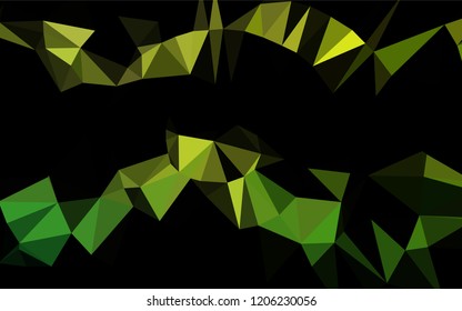 Light Green vector hexagon mosaic cover. A sample with polygonal shapes. A new texture for your design.