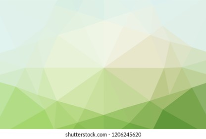 Light Green vector hexagon mosaic template. A vague abstract illustration with gradient. The best triangular design for your business.