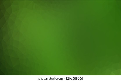 Light Green vector hexagon mosaic cover. Glitter abstract illustration with an elegant design. A new texture for your design.