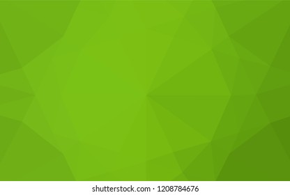 Light Green vector hexagon mosaic template. Modern geometrical abstract illustration with gradient. The template can be used as a background for cell phones.