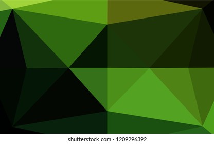 Light Green vector hexagon mosaic template. Colorful illustration in abstract style with gradient. A completely new design for your business.