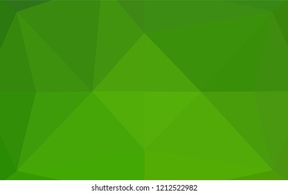 Light Green vector hexagon mosaic texture. Shining illustration, which consist of triangles. A completely new template for your business design.