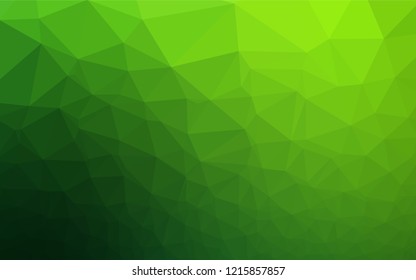 Light Green vector hexagon mosaic template. Modern geometrical abstract illustration with gradient. The textured pattern can be used for background.