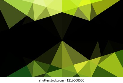 Light Green vector hexagon mosaic texture. A vague abstract illustration with gradient. The best triangular design for your business.