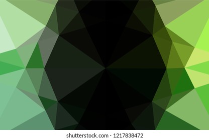 Light Green vector hexagon mosaic cover. An elegant bright illustration with gradient. The elegant pattern can be used as part of a brand book.
