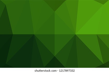 Light Green vector hexagon mosaic cover. Glitter abstract illustration with an elegant design. The textured pattern can be used for background.