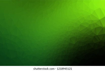Light Green vector hexagon mosaic texture. Creative geometric illustration in Origami style with gradient. The completely new template can be used for your brand book.