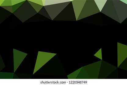 Light Green vector hexagon mosaic template. Shining colored illustration in a Brand new style. The template can be used as a background for cell phones.