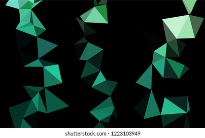 Light Green vector hexagon mosaic texture. Glitter abstract illustration with an elegant design. The template can be used as a background for cell phones.