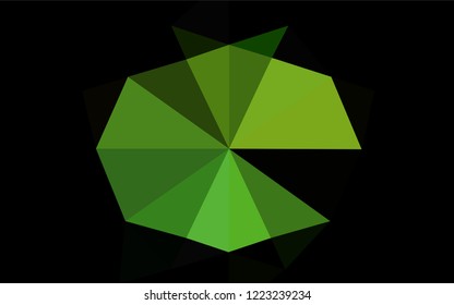 Light Green vector hexagon mosaic texture. Creative geometric illustration in Origami style with gradient. Brand new design for your business.