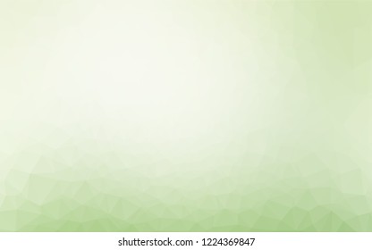 Light Green vector hexagon mosaic texture. An elegant bright illustration with gradient. The best triangular design for your business.