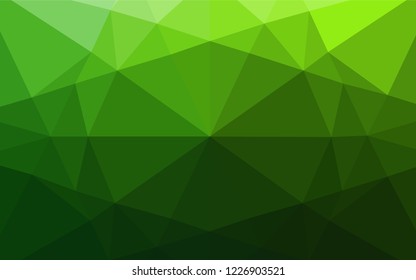 Light Green vector hexagon mosaic template. A completely new color illustration in a vague style. A new texture for your design.