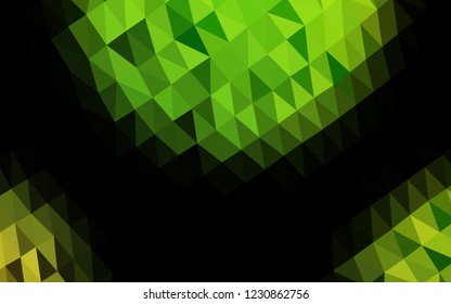 Light Green vector hexagon mosaic cover. A vague abstract illustration with gradient. The textured pattern can be used for background.