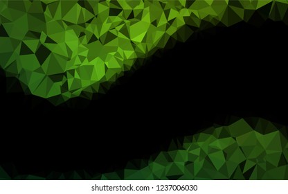 Light Green vector hexagon mosaic cover. Colorful abstract illustration with gradient. The textured pattern can be used for background.