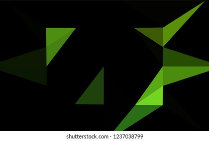 Light Green vector hexagon mosaic texture. Shining illustration, which consist of triangles. The completely new template can be used for your brand book.