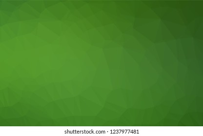 Light Green vector hexagon mosaic texture. An elegant bright illustration with gradient. A completely new design for your business.