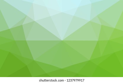Light Green vector hexagon mosaic texture. Shining illustration, which consist of triangles. A new texture for your design.