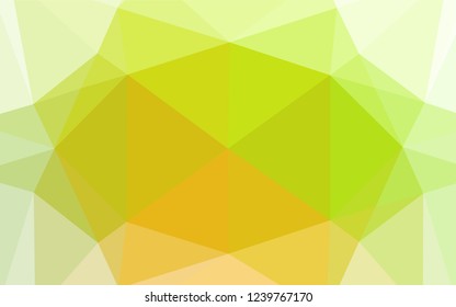 Light Green vector hexagon mosaic cover. Geometric illustration in Origami style with gradient.  Brand new style for your business design.