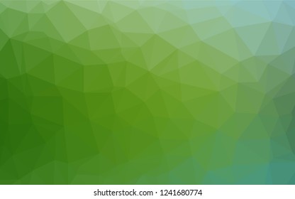 Light Green vector hexagon mosaic cover. Creative illustration in halftone style with gradient. The polygonal design can be used for your web site.