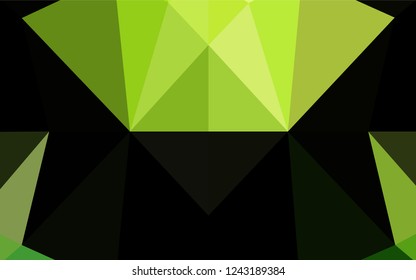 Light Green vector hexagon mosaic texture. Creative illustration in halftone style with gradient. The polygonal design can be used for your web site.