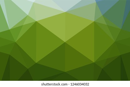 Light Green vector hexagon mosaic cover. Modern geometrical abstract illustration with gradient. Brand new design for your business.