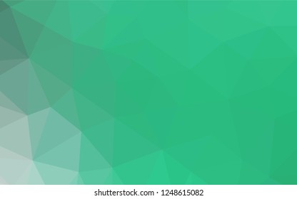 Light Green vector hexagon mosaic template. Colorful abstract illustration with gradient. A completely new template for your business design.