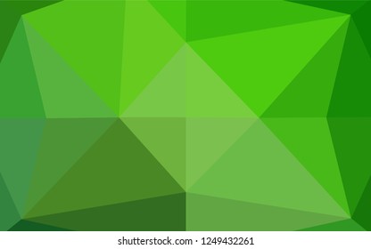 Light Green vector hexagon mosaic cover. An elegant bright illustration with gradient. The best triangular design for your business.
