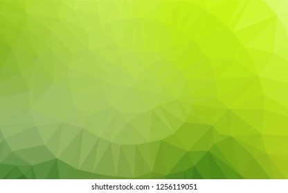 Light Green vector hexagon mosaic texture. Triangular geometric sample with gradient.  The completely new template can be used for your brand book.