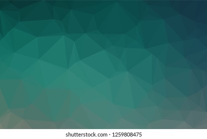Light Green vector hexagon mosaic template. Creative geometric illustration in Origami style with gradient. Brand new style for your business design.