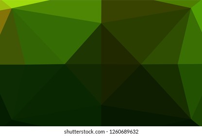 Light Green vector hexagon mosaic template. Colorful abstract illustration with gradient. The textured pattern can be used for background.