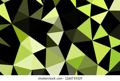 Light Green vector hexagon mosaic template. Shining colored illustration in a Brand new style. A completely new design for your business.