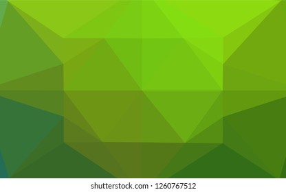Light Green vector hexagon mosaic texture. Colorful abstract illustration with gradient. The polygonal design can be used for your web site.