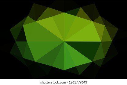 Light Green vector hexagon mosaic cover. Creative geometric illustration in Origami style with gradient. Brand new design for your business.