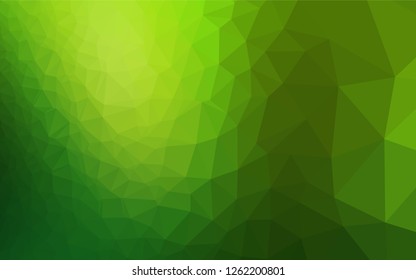 Light Green vector hexagon mosaic texture. Colorful abstract illustration with gradient. A new texture for your design.