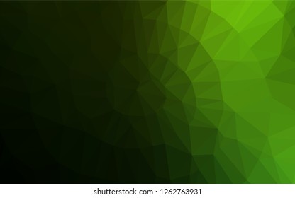 Light Green vector hexagon mosaic cover. An elegant bright illustration with gradient. The best triangular design for your business.