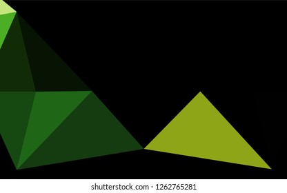 Light Green vector hexagon mosaic texture. A sample with polygonal shapes. The best triangular design for your business.