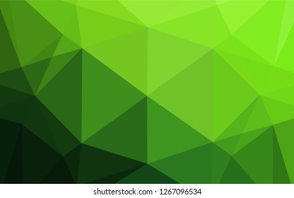 Light Green vector hexagon mosaic texture. Brand new colored illustration in blurry style with gradient. The template can be used as a background for cell phones.