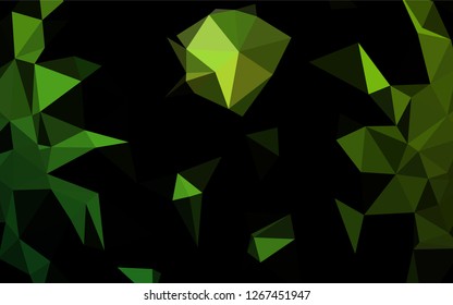 Light Green vector hexagon mosaic cover. Shining colored illustration in a Brand new style. The textured pattern can be used for background.