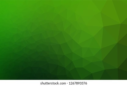 Light Green vector hexagon mosaic template. A sample with polygonal shapes. The best triangular design for your business.