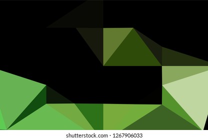 Light Green vector hexagon mosaic template. Modern geometrical abstract illustration with gradient. The template can be used as a background for cell phones.