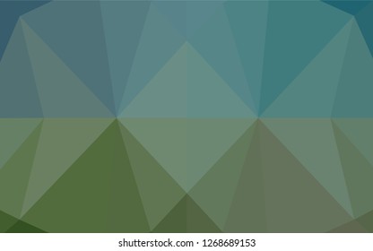Light Green vector hexagon mosaic cover. A completely new color illustration in a vague style. The textured pattern can be used for background.