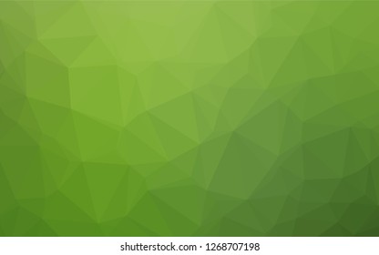 Light Green vector hexagon mosaic cover. Creative illustration in halftone style with gradient. A completely new design for your business.