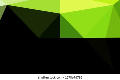 Light Green vector hexagon mosaic cover. Brand new colored illustration in blurry style with gradient. The textured pattern can be used for background.