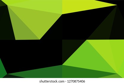 Light Green vector hexagon mosaic template. A vague abstract illustration with gradient. A completely new template for your business design.