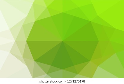 Light Green vector hexagon mosaic cover. Glitter abstract illustration with an elegant design. A completely new template for your business design.