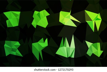 Light Green vector hexagon mosaic cover. A completely new color illustration in a vague style. Brand new design for your business.