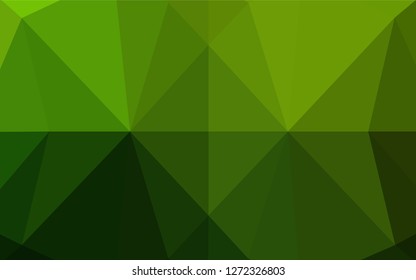 Light Green vector hexagon mosaic template. Brand new colored illustration in blurry style with gradient. A completely new template for your business design.